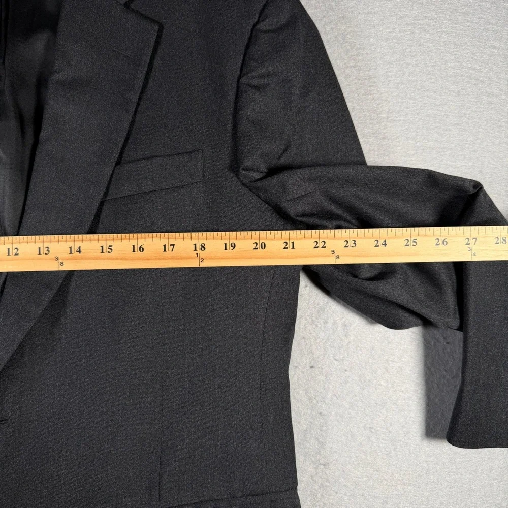 Jos. A. Bank Mens 41R Blazer Charcoal Gray 100%‎ Wool 2-Button Sport Coat 3455A